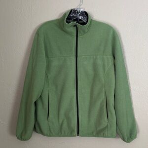 Lands End Zip Up Jacket Women’s Medium 10-12 Green